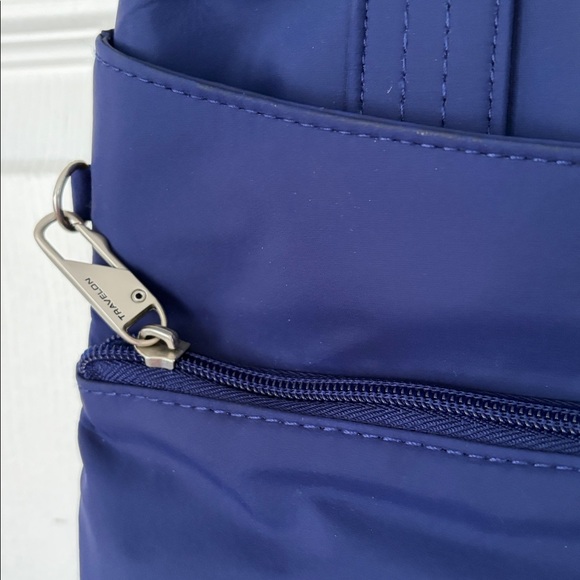 Travelon Bag Anti-Theft RFID blocking Tote Shoulder Bag Navy Blue - Picture 5 of 16